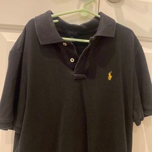 Black polo shirt